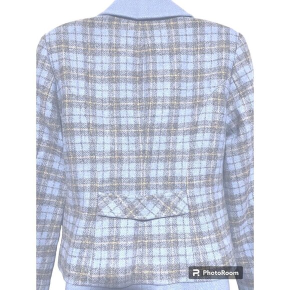 Y2K Pendleton Wool Plaid Skirt Suit 8 Two Piece Set Jacket Skirt Capsule Soft - Picture 5 of 12